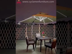 Lumière LED blanche de parasol de plage extérieure