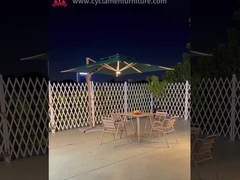 Nouveau parapluie extérieur de luxe à lumière chaude