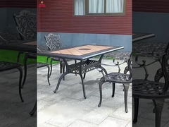 Ensemble de chaises de table en aluminium moulé