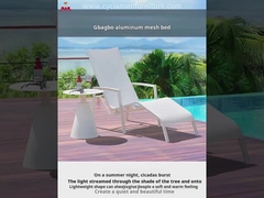 Chaise en aluminium pour salon de plage