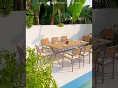 Table et chaise en bois de jardin