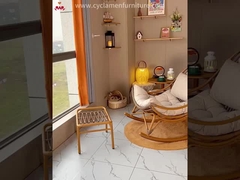 Chaise à bascule en bois de patio