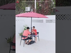 Table et chaise de jardin 5 pièces