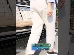 Cadre en aluminium rotin 3 personnes Balançoire métallique extérieur avec baldaquin