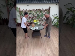 Tableau et chaises en rotin en PE artisanaux