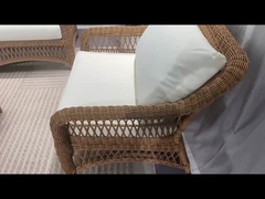 Couchette et table en aluminium en rotin en PE