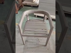 Meubles d'extérieur en teck nordique en aluminium canapé de jardin chaises anti-corrosion anti-craquage