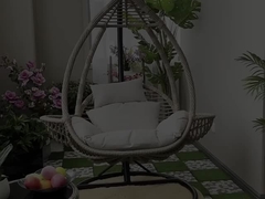 Vente en gros de chaises suspendues à l'oeuf en métal en rotin