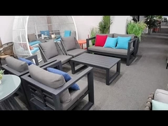 Assortiment de canapé en aluminium résistant à la rouille de style nordique haut de gamme pour les meubles de villégiature en plein air