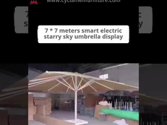Parapluie de jardin en plein air commercial 5M 6M 7M avec lumières LED