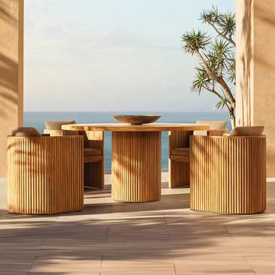 Buy Coffee Time Teak Garden Table And Chairs Dining Sets Anti Mildew online manufacture