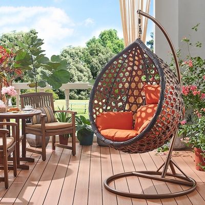 comprar Cuadro de acero de cabón silla de swing de jardín de un solo asiento para exteriores OEM fabricación en línea