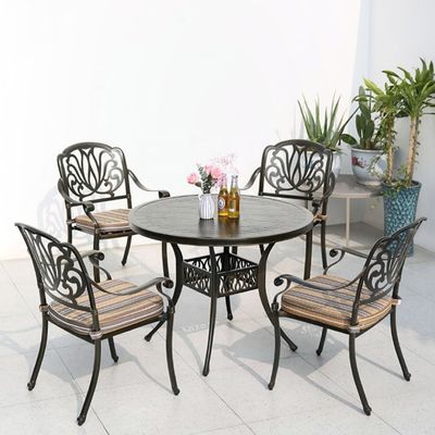 Buy OEM Cast Aluminium Leisure Dining Table And Chairs Set For Outdoor Garden online manufacture