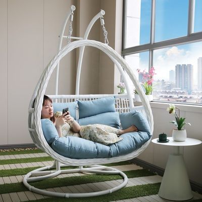 Buy Outdoor Garden Balcony Patio Hanging Chair With Rattan Furniture Customized Color online manufacture