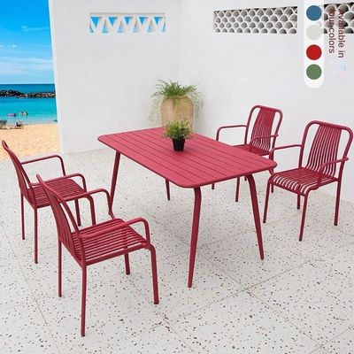 Buy UV Resistant Customized Color Outdoor Dining Table And Chairs Set With Aluminium Garden Furniture online manufacture