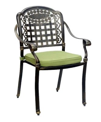 Buy Contemporary Restaurant Stackable Cast Aluminium Outdoor Dining Chairs online manufacture