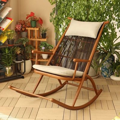 Buy UV Resistant Outdoor Garden Leisure PE Rattan Rocking Chair With Customized Logo online manufacture