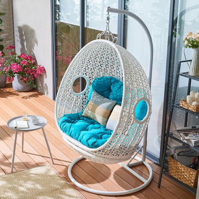 Buy Carbon Steel Frame 2 Seat Hammock Swing Egg Shaped Rocking Chair online manufacture