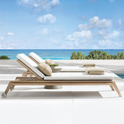 kaufen Sonnenfestes Schwimmbad Beach Hotel Teak Lounge-Stuhl mit Radverstellbarer Rückenlehne on-line-Fertigung