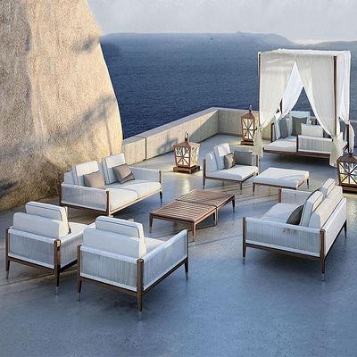 comprar Mesa y sofá de madera de teca la adición perfecta a su colección de muebles fabricación en línea