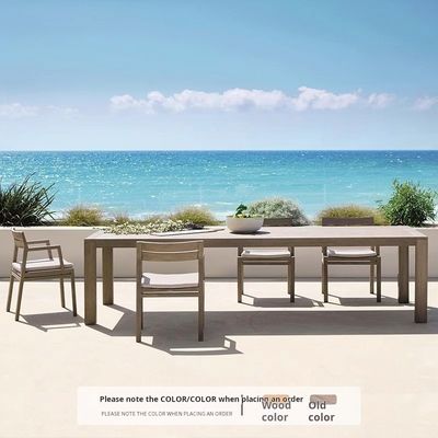 Buy Nordic Modern Round And Rectangle Teak Table Outdoor Dining Table And Chair For 10 Person online manufacture