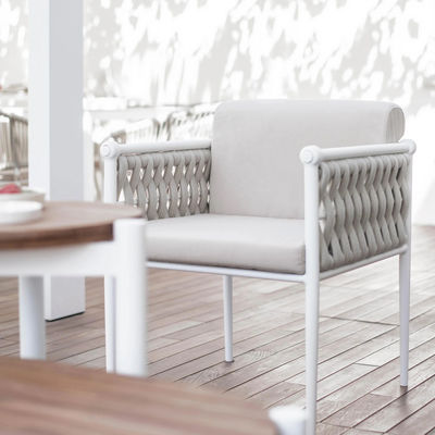Waterproof UV Resistant Fabric 45D Density Cotton Rattan Garden Furniture Dining Set