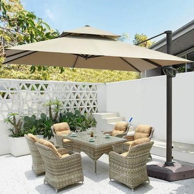 Aluminum Frame Heavy Duty Commercial Outdoor Umbrellas 2.5m Cantilever Parasol