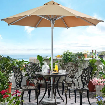 220 Yarn Dyed Fabric Outdoor Anti UV Centre Pole Umbrella Parasol
