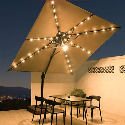 Double Canopy Beach Umbrella With LED Light