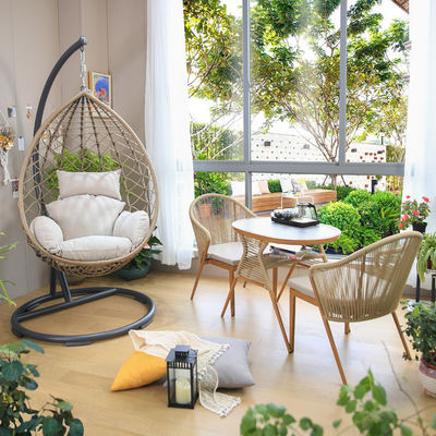 Nature'S Retreat 3 Piece Rock Beam Garden Patio Table And Chair Set