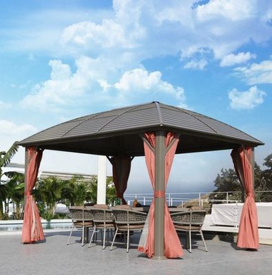 Aluminium Frame Summerhouses Luxury Outdoor Gazebo Tent With Hardtop Single Top 3x4m