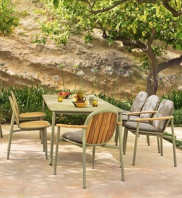 Pastoral Teak Outdoor Dining Sets Table And Chairs For Coffee Time