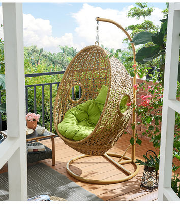 Carbon Steel Frame Bird Nest Single Hanging Egg Basket Chairs Outdoor