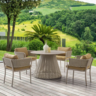 High End Aluminum Waterproof Sunscreen Outdoor Furniture Set With Contemporary Design