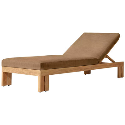 Outdoor Garden Sun Lounger Teak Wood Modern Style Hotel Pool  Lounge Chair And Bed
