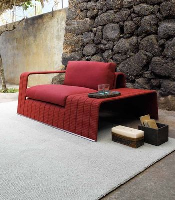 Exquisite Design Courtyard Garden Woven Rope Aluminum Sofa And Bench Chair Set