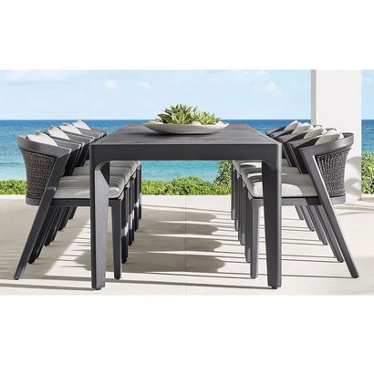 Outdoor Furniture Customized Luxury Woven Wicker Chairs And Table Garden Patio Dining