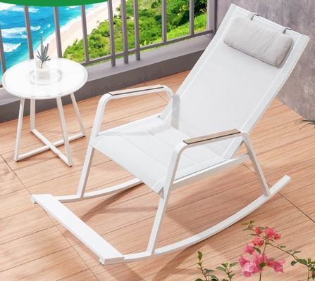 Aluminum Outdoor Rocking Chair Mould Proof For Patio Terrece Beach