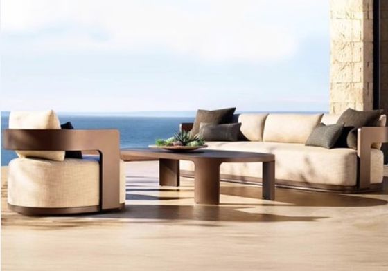 High End Nordic Style Rust-proof Aluminum Sofa Set For Outdoor Villa Resort Furniture