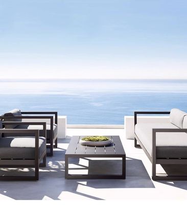 High End Nordic Style Rust Proof Aluminum Sofa Set For Outdoor Villa Resort Furniture