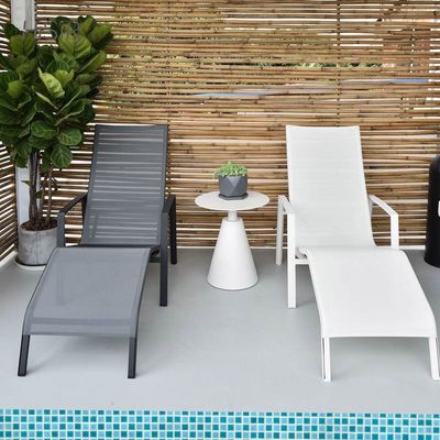Foldable Aluminium Chaise Lounge Chair for Outdoor Villa Beach Terrace Pool and Garden
